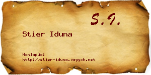 Stier Iduna névjegykártya